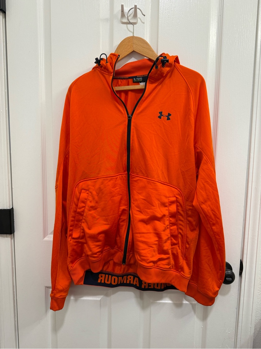 Under Armour Men's Bright Orange Full-Zip Performance Hoodie